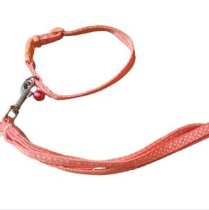 NEW! Pink White Polka Dot Cat Pet Collar & Matching Leash 2pc Set.